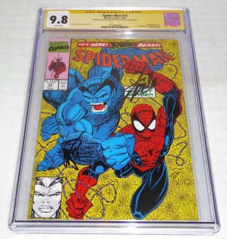 Spider - Man 15 Cgc Ss 9.  8 Dual Signature 2x Autograph Stan Lee Beast Appearance