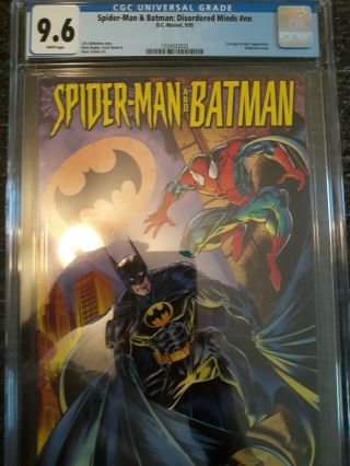 Spiderman And Batman Cgc9.  6 Cross - Over Embossed Cover 1995