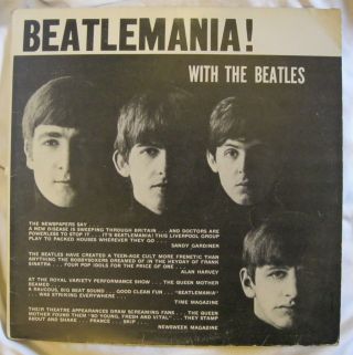 Beatles Beatlemania With The Beatles St - 6051 Canada Press Purple Labels