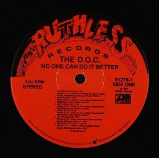 The D.  O.  C.  - No One Can Do It Better LP - Ruthless VG,  Shrink 2