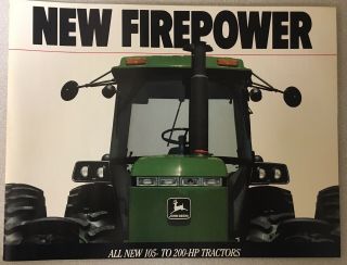 1988 Vintage John Deere 105 To 200 Hp Tractor Dealer Brochure Firepower Tractors