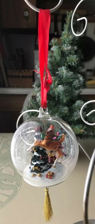 Breyer Horses Christmas Ornament Colt’s First Christmas With Tree In Glass Ball