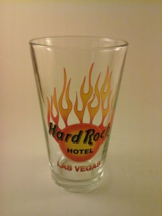 Hard Rock Hotel - Las Vegas - Fire Logo - Pint Beer Glass - Brewery Breweriana