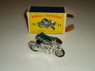Matchbox Yesteryear Y - 8 1914 Sunbeam Motorcycle With Sidecar