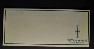1977 Lincoln Paint Chip Colors Brochure Mark V Continental Town Car Versailles