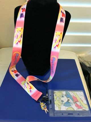Sailor Moon (pink) With Venus Charm & Card Sticker Lanyard (with Tracking)