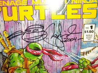 Tales Of The Teenage Mutant Ninja Turtles 1 Signed Remarked Laird 1987 Mirage Nm