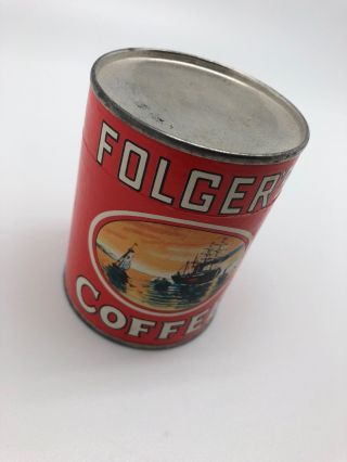 Vintage Folgers Coffe Tin Puzzle -
