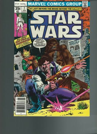 Star Wars 7 (marvel 1978) Nm 9.  2 35 Cent Edition Han Solo Story
