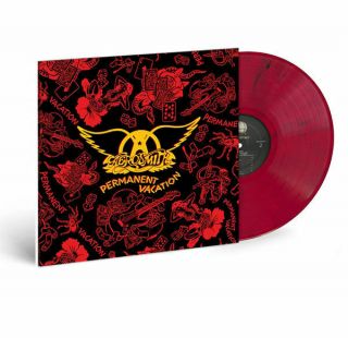 Aerosmith - Permanent Vacation Red & Black Marbled Vinyl Record Lp Album