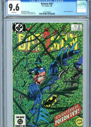 Batman 367 Cgc 9.  6 White Pages Poison Ivy Dc Comics 1984