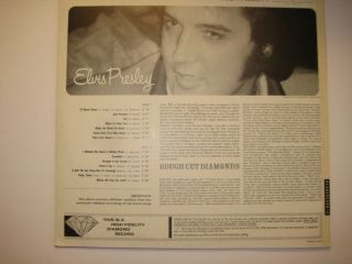 VINYL LP Record ELVIS - ROUGH CUT DIAMONDS - LPS2000.  RARE 2
