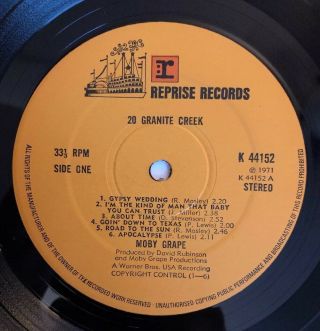 Moby Grape - 20 Granite Creek - 1971 UK 1st Press K 44152 (NM) Ultrasonic 4