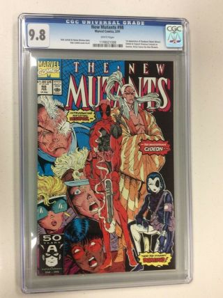 The Mutants 98 Cgc 9.  8 White Pages Nm/mt 1st Deadpool