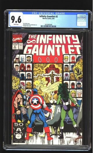 Infinity Gauntlet 2 Cgc 9.  6 Nm,  Thanos Avengers X - Men Silver Surfer Marvel 1991