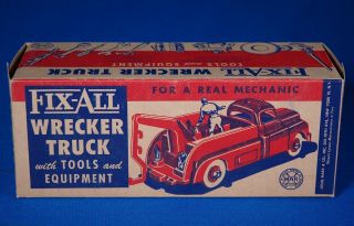 Louis Marx Fix - All Wrecker Truck — Box Only,  Complete W/flaps,  Fine,  1950s