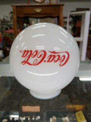 Vintage Coca Cola White Glass Globe For Ceiling Fan