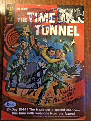 The Time Tunnel Signed Comic Book Cast Autographed By 3 Psa/dna Bsa 1967 Tv