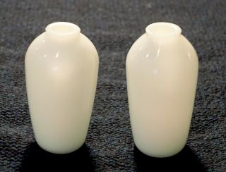 Antique Miniature Bottle Vase Pair Chinese Qing Dynasty White Jade Peking Glass
