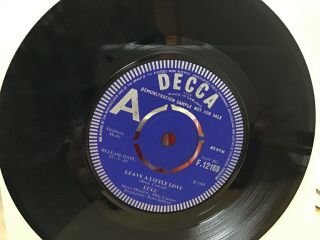 Lulu - Leave A Little Love/he Don’t Want Your Love Anymore Decca Promo F12169
