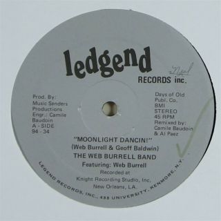 Web Burrell Band " Moonlight Dancin " Obscure Disco Soul Funk 12 " Ledgend Mp3