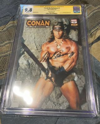 Conan The Barbarian 1 Photo Cover Cgc Ss Signed By Arnold Schwarzenegger