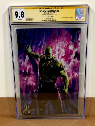 Infinity Countdown 3 Cgc 9.  8 Ss Signed By Granov Virgin Variant - Drax