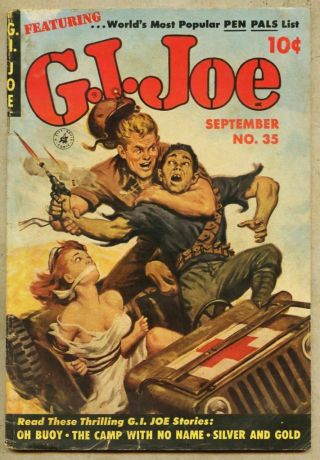 G.  I.  Joe Vol 2 35 - 1954 Vg/fn 5.  0 Solid Book For Grade Ziff Davis Bondage Cover