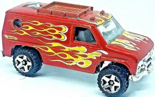 1977 Hot Wheels Black Wall Baja Breaker Van With Flames
