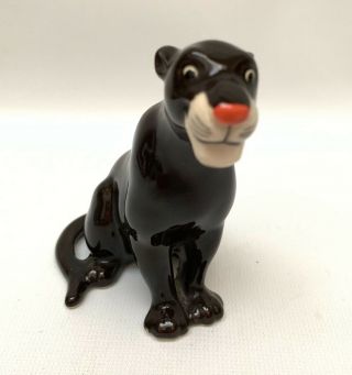 Vintage Disney Bagheera Jungle Book Figurine Ceramic Black Panther 4” Japan