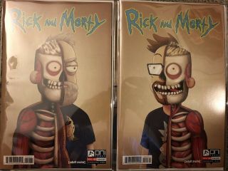 Rick & Morty 50 Roiland And Harmon Colas 1:25 Variant Set In Hand