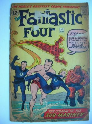 Fantastic Four 4,  Fr -,  Complete,  Unrestored,  Read Shipp.  Costs For Multiple Wins