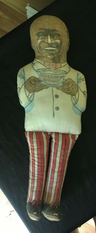 Vintage Black Chef Rastus Stuffed Cloth Doll,  Advertises Nabisco Cream Of Wheat