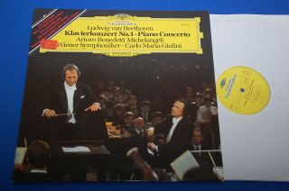 Michelangeli Giulini Beethoven Piano Concerto No.  1 Dgg Ed1 Stereo Live 1979 Nm