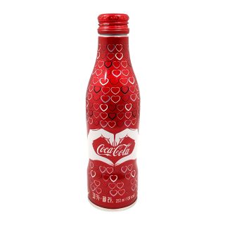Coca Cola Coke Aluminum Contour Bottle Special Edition Hand Love Heart 250ml
