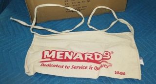 Menards Canvas Nail Apron Bag,  Cash Change Flea Market/ Garage Pouch