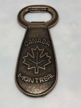 Vintage Bronze Color Montreal Canada Bottle Opener Beer Opener