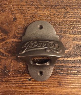 Cast Iron Bottle Opener/wall Mounted/heavy/vintage/rustic/antiqued/pepsi Cola