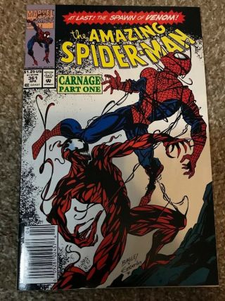 The Spider - Man 361 1st Printing Carnage Appearance Newsstand