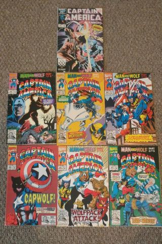 Captain America Man And Wolf Complete Series 402 - 407,  Annual 8 Wolverine
