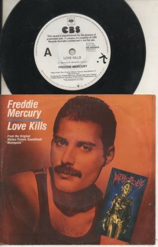Queen Freddie Rare 1984 Aust Promo Only 7 " Oop Rock P/c Single " Love Kills "