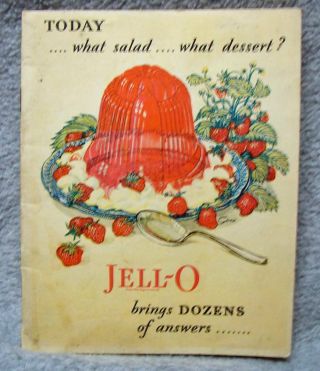 1928 Jello Jell - O Salad Dessert Recipe Book