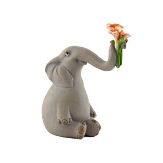 Miniature Fairy Garden Elephant Holding Up Flowers - Buy 3 Save $5