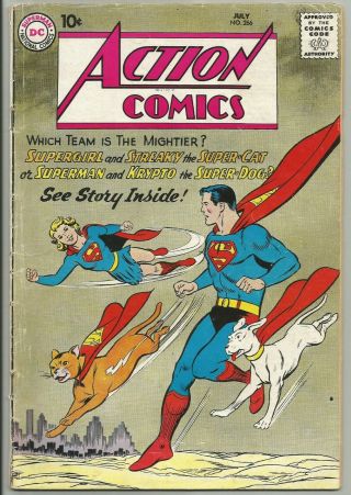 Action Comics 266 Vg 4.  0 Krypto/ Streaky,  Full Page Ad For Green Lantern 1