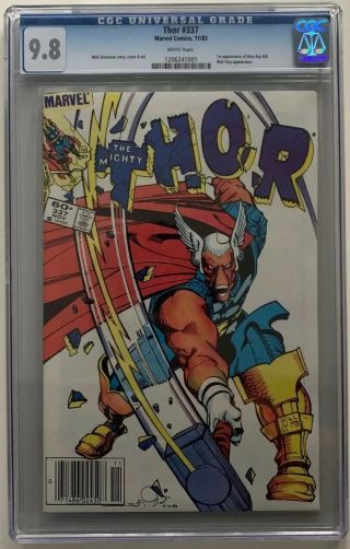 Thor 337 (1983) Cgc 9.  8 White Pages First Appearance Of Beta Ray Bill Newsstand
