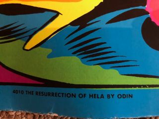 Third Eye Marvel comics 1971 black light poster Resurrection of Hela by Odin 5