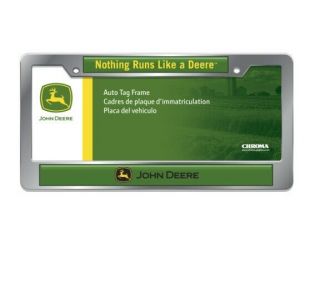 John Deere Chrome License Plate Frame Lp66186