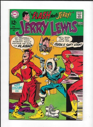 The Adventures Of Jerry Lewis 112 = Vf The Flash & Captain Cold Dc Comics 1969