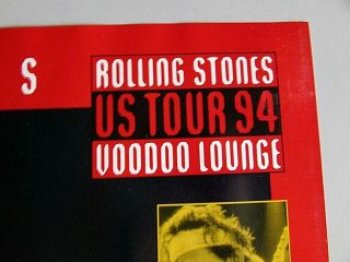 Rare Budweiser Rolling Stones Voodoo Lounge Tour 94 ' Poster Beer Banner sign Bar 2