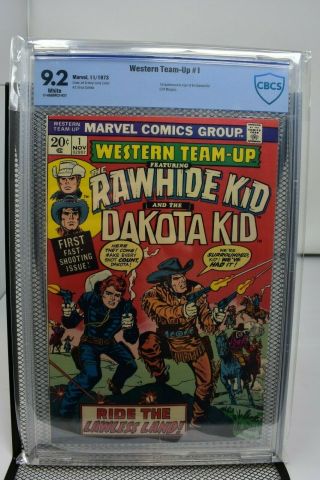 Western Team - Up Rawhide Kid & Dakota Kid 1 Cbcs 9.  2 Marvel Western Comics 1973